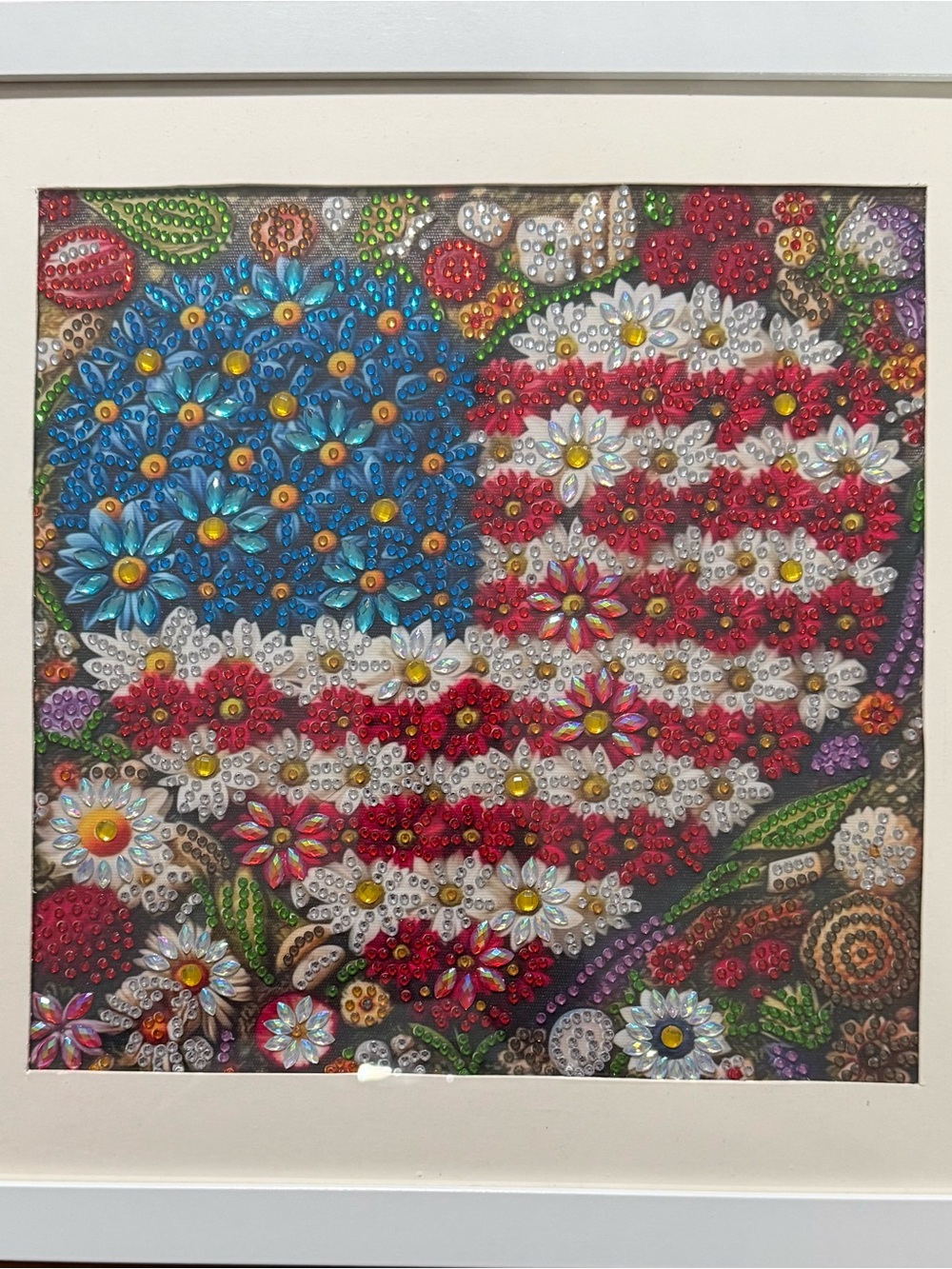 Multicolor Floral Mosaic Wallpaper Accent Panel